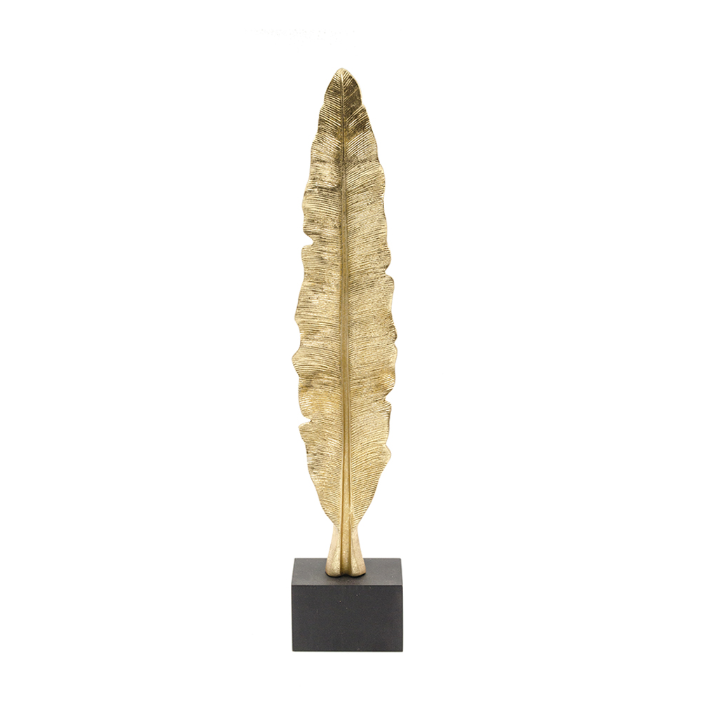 FEATHERS ΔΙΑΚΟΣΜΗΤΙΚΟ ΦΤΕΡΟ 14x11x74 POLYRESIN ΧΡΥΣΟ ΞΥΛΟ