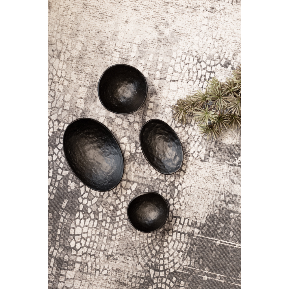 CURVE ΜΠΩΛ ΔΙΑΚΟΣΜΗΣΗΣ 16x16x8cm ΑΛΟΥΜΙΝΙΟ ΜΑΥΡΟ