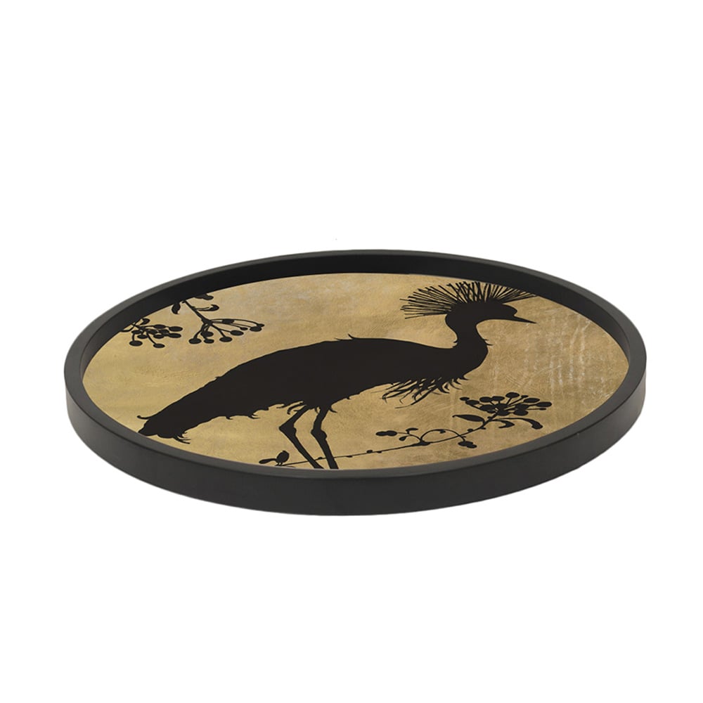 GOLD BIRD ΔΙΣΚΟΣ ΔΙΑΚΟΣΜΗΣΗΣ 40x40x4 MDF ΜΑΥΡΟ ΧΡΥΣΟ