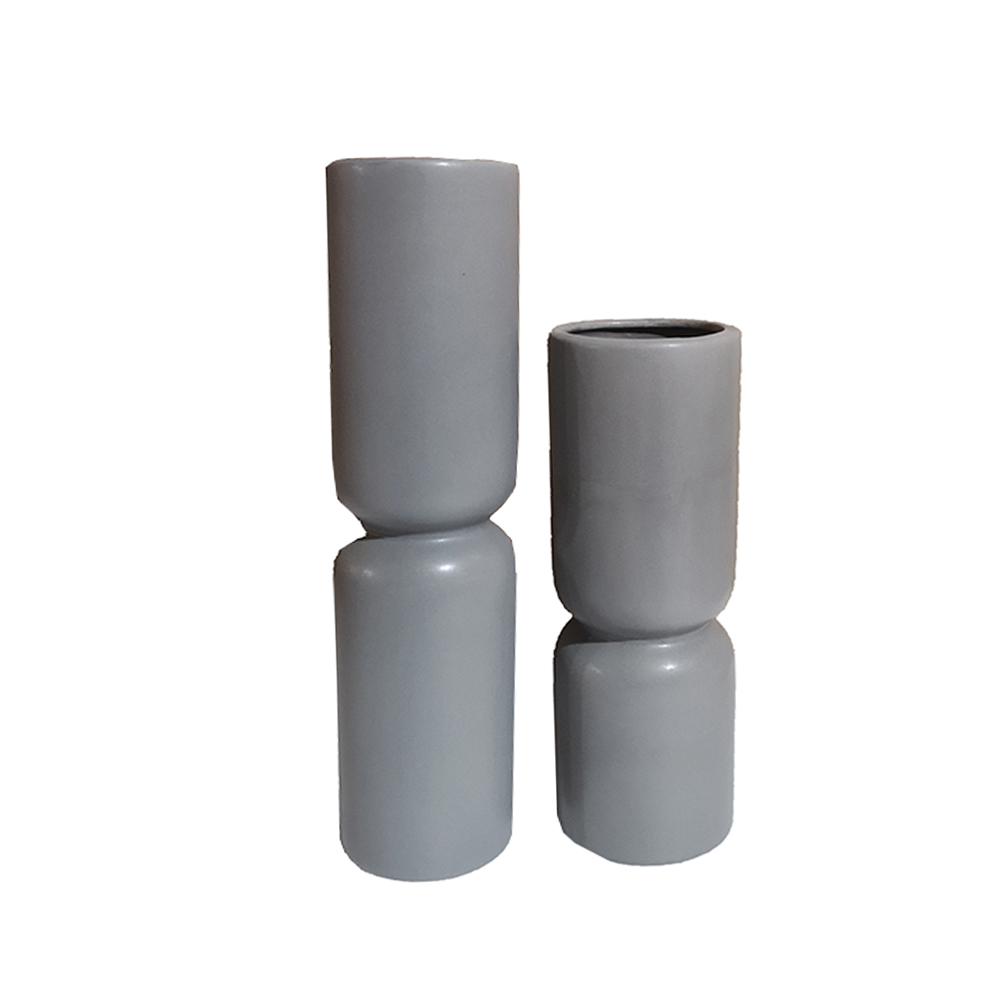 TERRA ΒΑΖΟ 9x9x33 ΚΕΡΑΜΙΚΟ ΓΚΡΙ