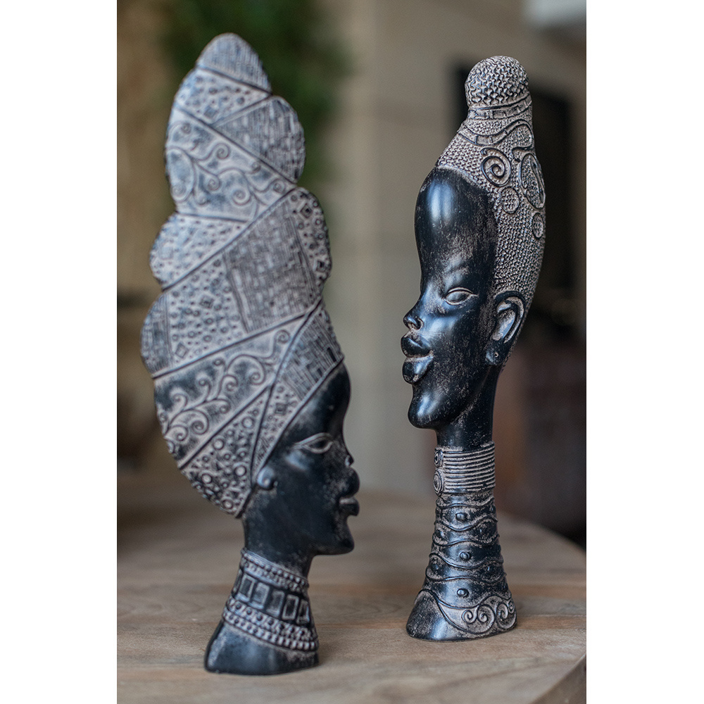 JABARI ΔΙΑΚΟΣΜΗΤΙΚΗ ΦΙΓΟΥΡΑ 15x5x42cm POLYRESIN ΜΑΥΡΟ ΚΑΦΕ