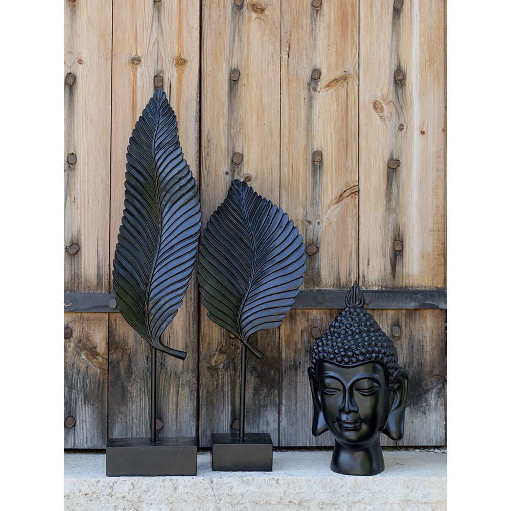 UMI ΔΙΑΚΟΣΜΗΤΙΚΟ TOTEM 13x9x57cm POLYRESIN ΜΑΥΡΟ ΜΕΤΑΛΛΟ