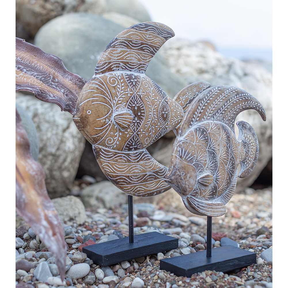 GOURAMI ΔΙΑΚΟΣΜΗΤΙΚΟ ΨΑΡΙ 19x6x25cm POLYRESIN ΚΑΦΕ