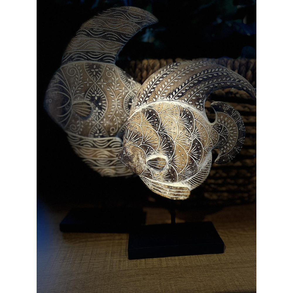 GOURAMI ΔΙΑΚΟΣΜΗΤΙΚΟ ΨΑΡΙ 19x6x25cm POLYRESIN ΚΑΦΕ