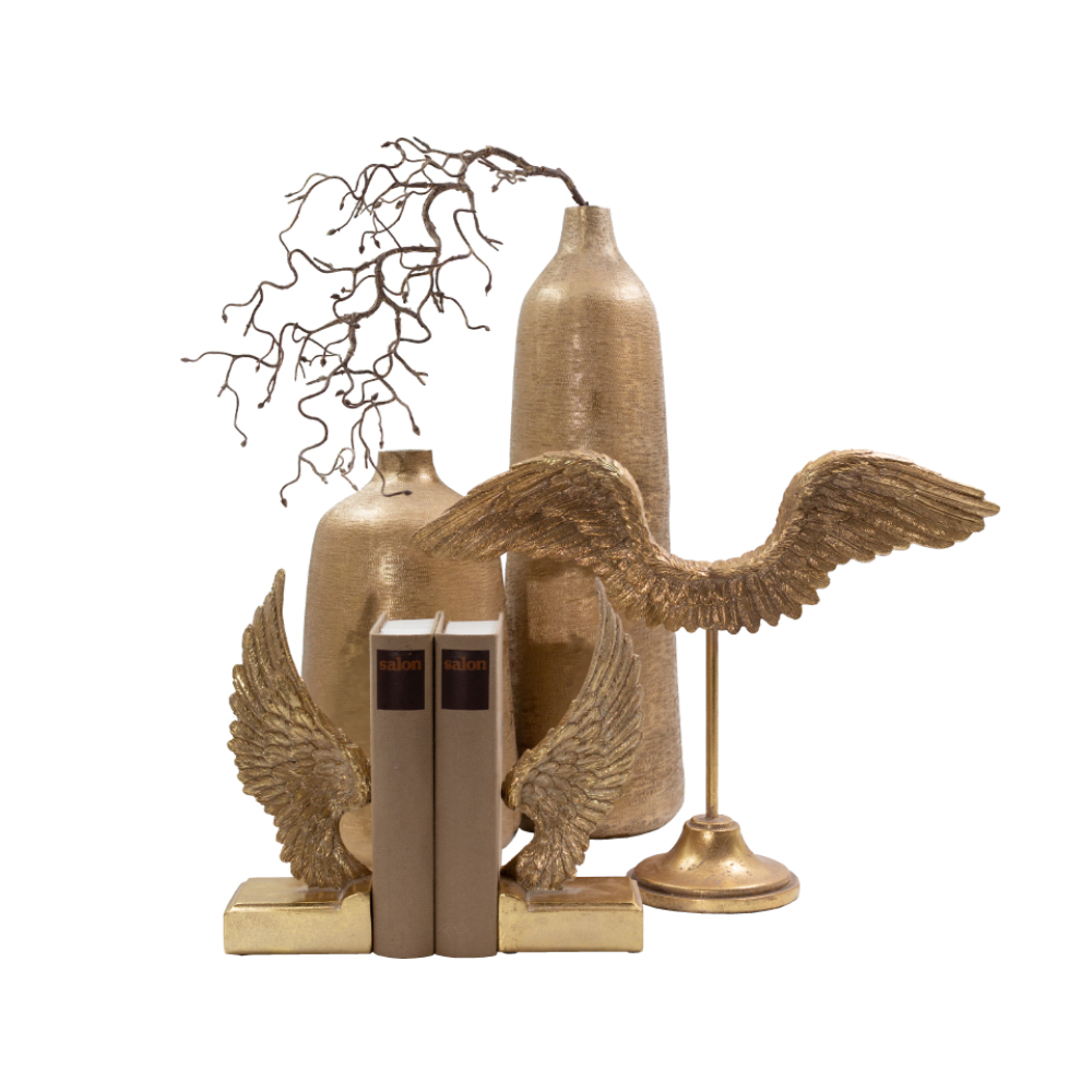 VOLE ΔΙΑΚΟΣΜΗΤΙΚΟ ΦΤΕΡΑ 41x12x30 POLYRESIN ΧΡΥΣΟ ΑΝΤΙΚΕ