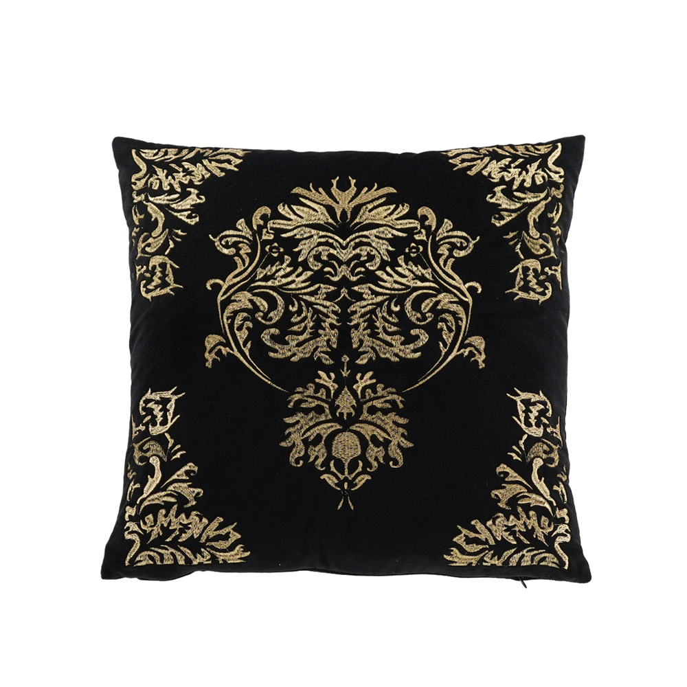 ROYAL ΔΙΑΚΟΣΜΗΤΙΚΟ ΜΑΞΙΛΑΡΙ 45x45 ΒΕΛΟΥΔΟ ΧΡΥΣΟ ΜΑΥΡΟ