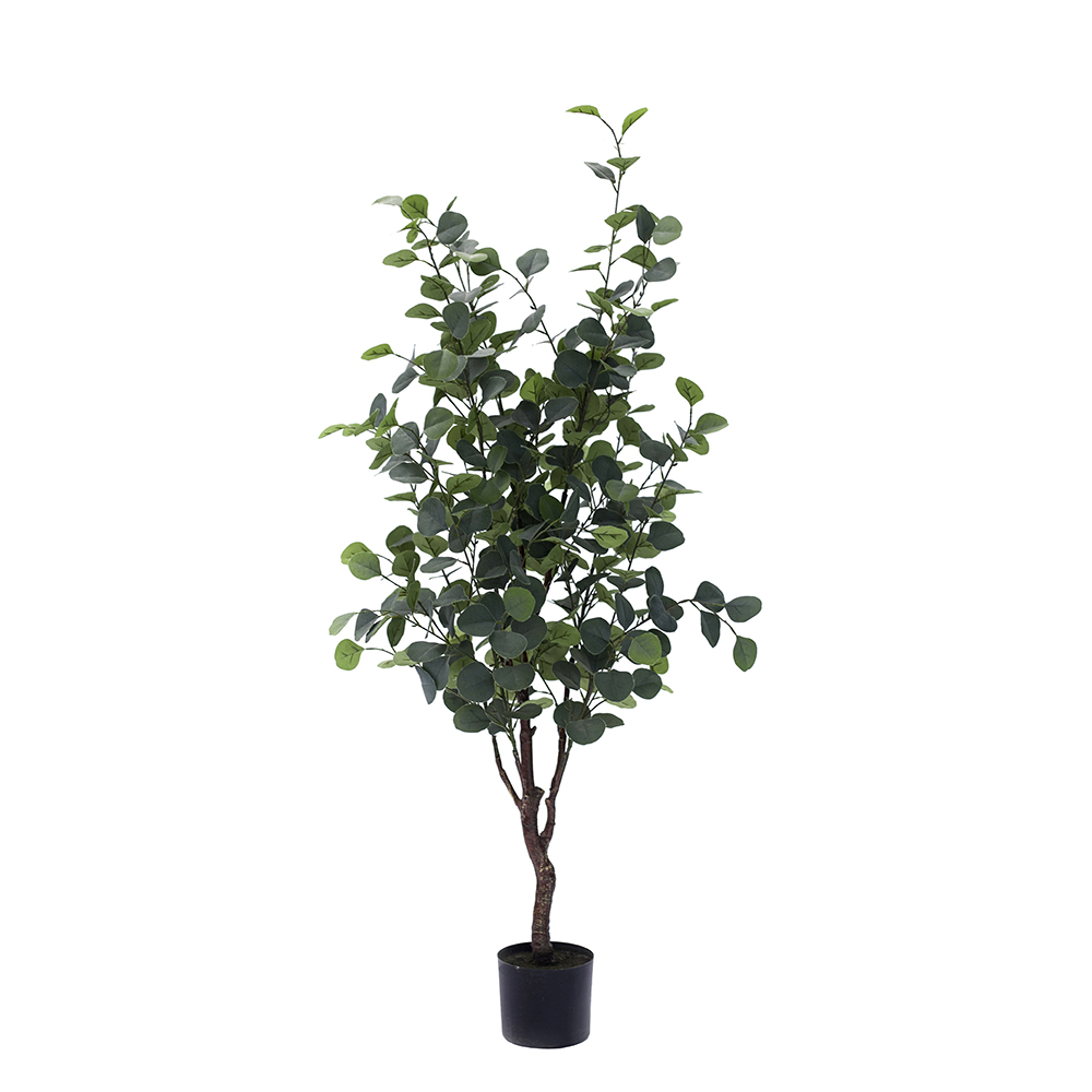 EUCALYPTUS ΔΕΝΤΡΟ ΤΕΧΝΗΤΟ ΣΕ ΓΛΑΣΤΡΑ 75x75x160 ΥΦΑΣΜΑ ΠΡΑΣΙΝΟ ΠΛΑΣΤΙΚΟ