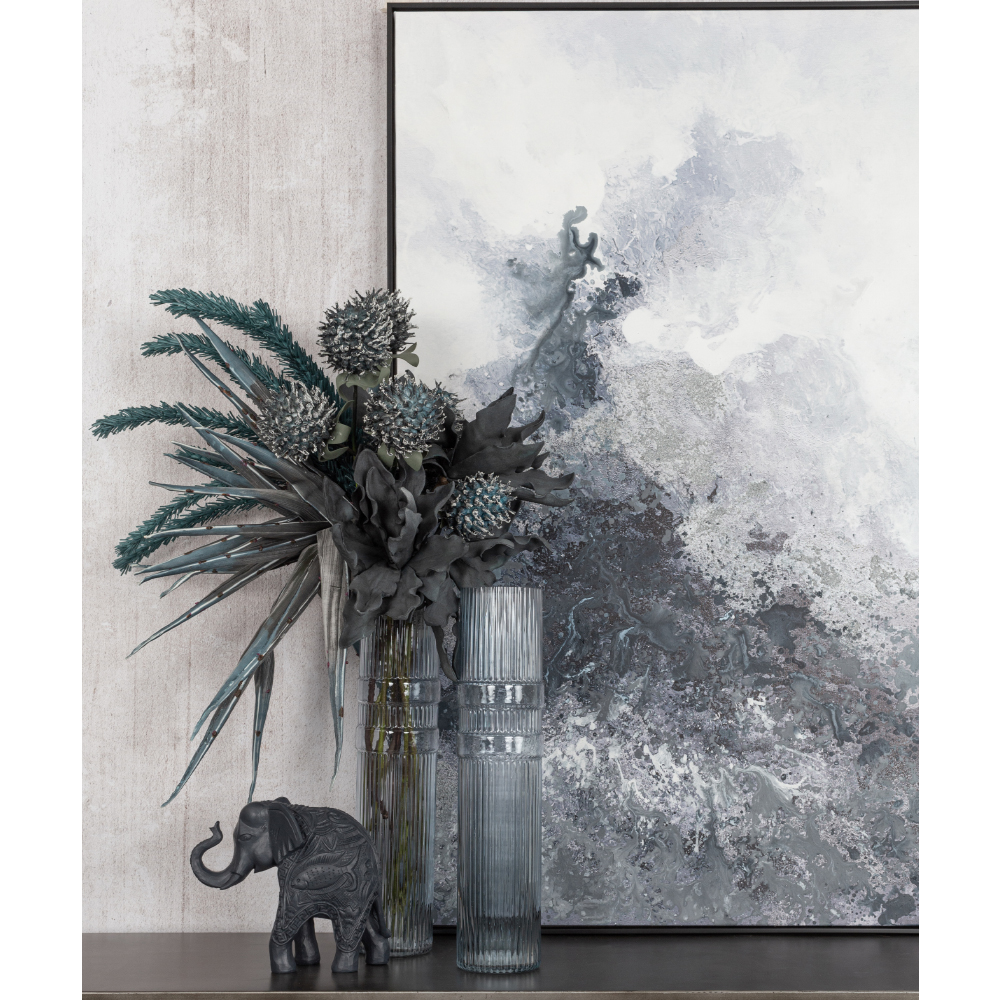 BAGUE ΒΑΖΟ 10x10x45cm ΓΥΑΛΙ ΓΑΛΑΖΙΟ