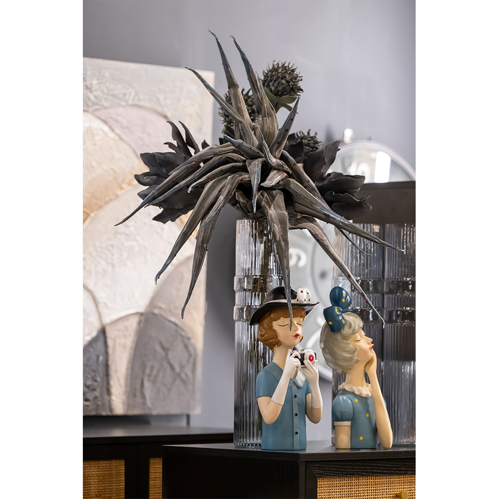 BAGUE ΒΑΖΟ 10x10x45cm ΓΥΑΛΙ ΓΑΛΑΖΙΟ