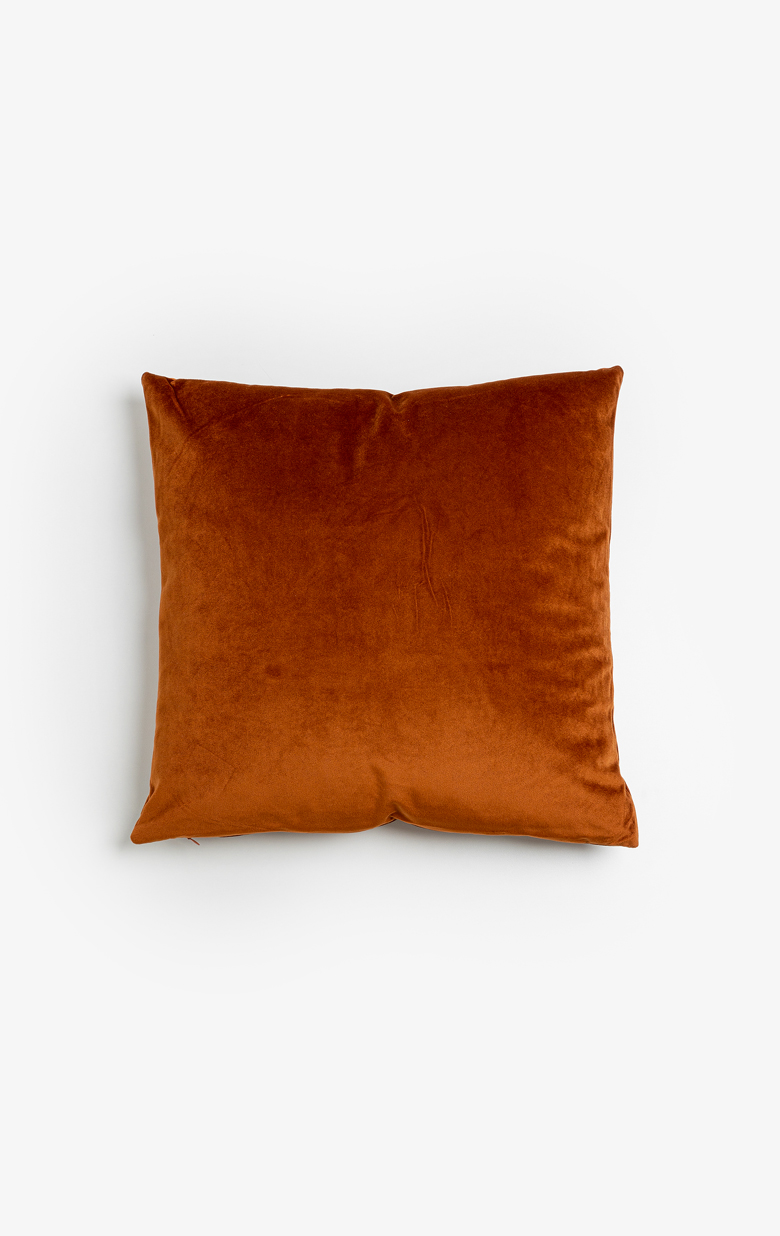 VENTALIA ΔΙΑΚΟΣΜΗΤΙΚΟ ΜΑΞΙΛΑΡΙ 45x45cm ΒΕΛΟΥΔΟ TERRACOTTA ΧΡΥΣΟ