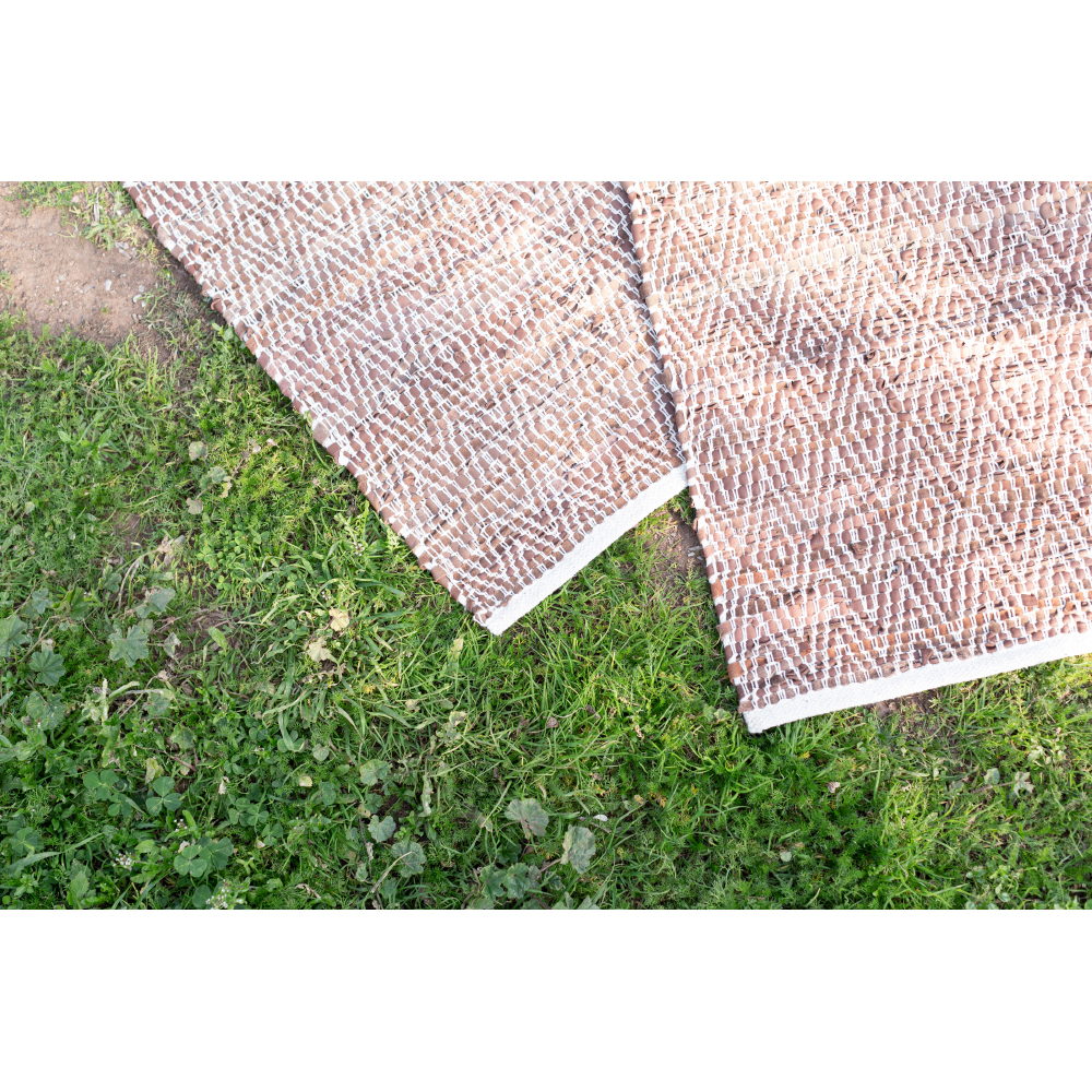 ROMBO ΧΑΛΙ ΔΙΑΔΡΟΜΟΥ 70x150 ΔΕΡΜΑ ΚΑΦΕ ΜΠΕΖ