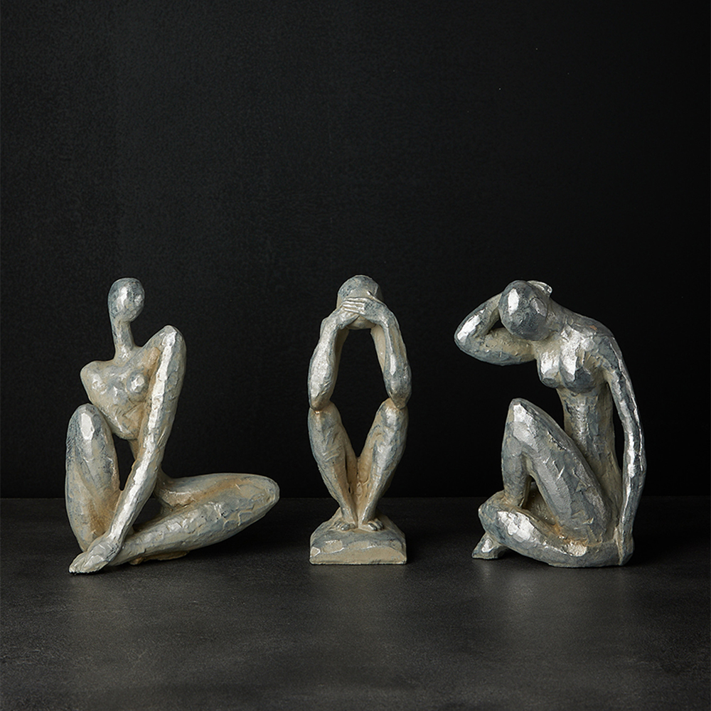 POZA 2 ΔΙΑΚΟΣΜΗΤΙΚΗ ΦΙΓΟΥΡΑ 14x10x21cm POLYRESIN ΑΣΗΜΙ