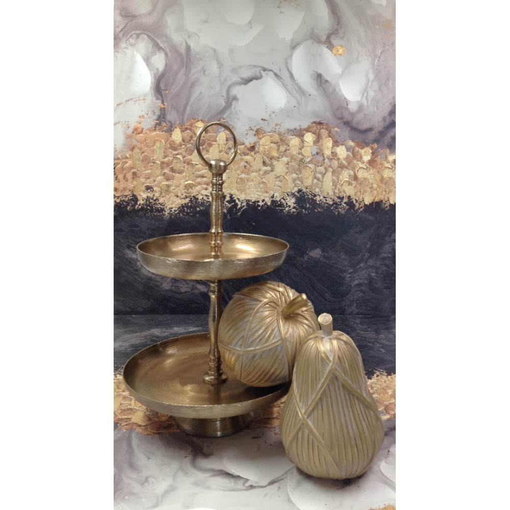 TRICOT POIRE ΔΙΑΚΟΣΜΗΤΙΚΟ ΑΧΛΑΔΙ 12x12x18cm POLYRESIN ΧΡΥΣΟ