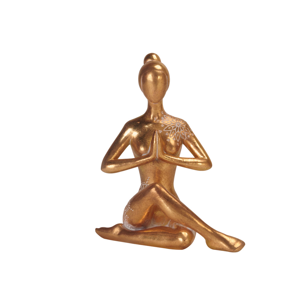 CALM POSE GOLD 3 ΔΙΑΚΟΣΜΗΤΙΚΗ ΦΙΓΟΥΡΑ 13x7x16 POLYRESIN ΧΡΥΣΟ