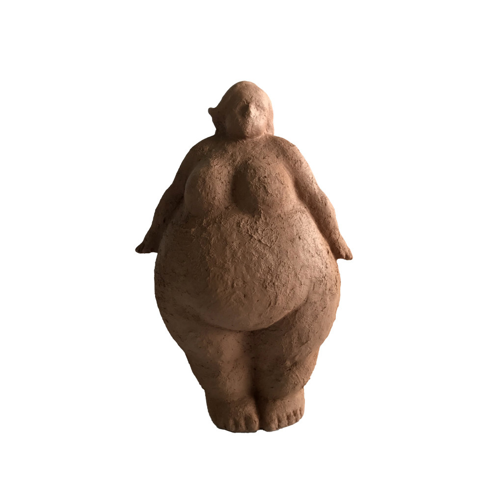 BIG WOMAN A ΔΙΑΚΟΣΜΗΤΙΚΗ ΦΙΓΟΥΡΑ 17x12x26 POLYRESIN ΚΑΦΕ