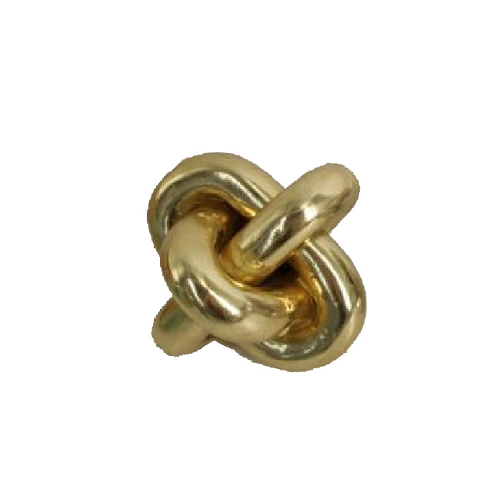 GOLD KNOT ΔΙΑΚΟΣΜΗΤΙΚΟ ΚΟΜΠΟΣ 13x13x13 POLYRESIN ΧΡΥΣΟ