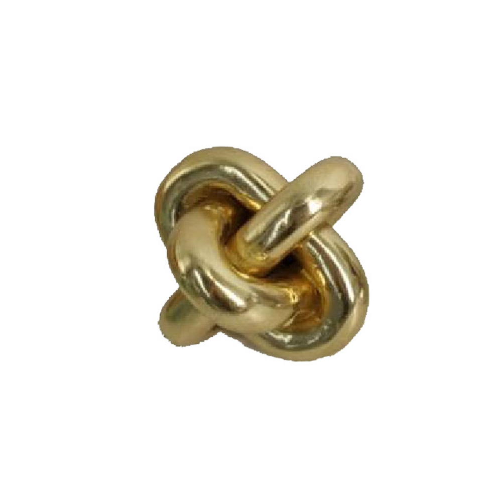 GOLD KNOT ΔΙΑΚΟΣΜΗΤΙΚΟ ΚΟΜΠΟΣ 16x16x16 POLYRESIN ΧΡΥΣΟ