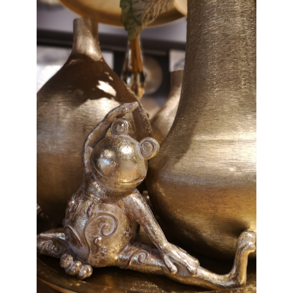 YOGA FROG ΔΙΑΚΟΣΜΗΤΙΚΟ ΒΑΤΡΑΧΟΣ 26x12x19 POLYRESIN ΧΡΥΣΟ