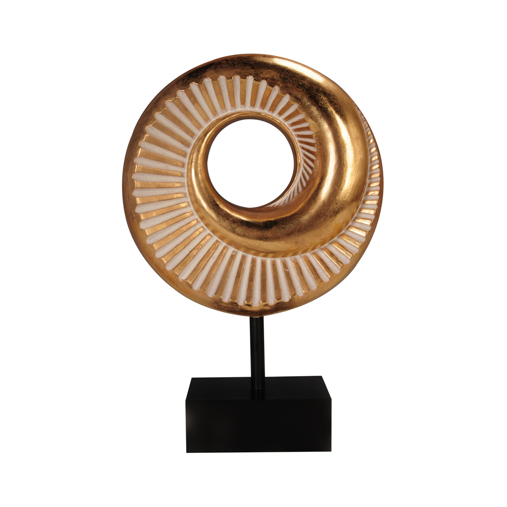 ESPIRAL ΔΙΑΚΟΣΜΗΤΙΚΟ TOTEM 23x8x35 POLYRESIN ΧΡΥΣΟ ΜΑΥΡΟ