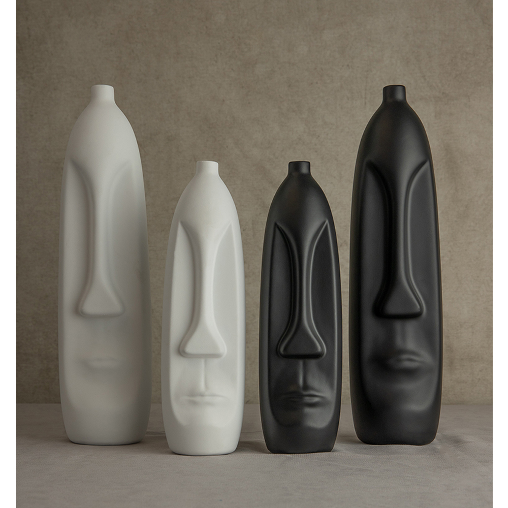 BARIK WHITE ΒΑΖΟ 10x10x38cm POLYRESIN ΛΕΥΚΟ