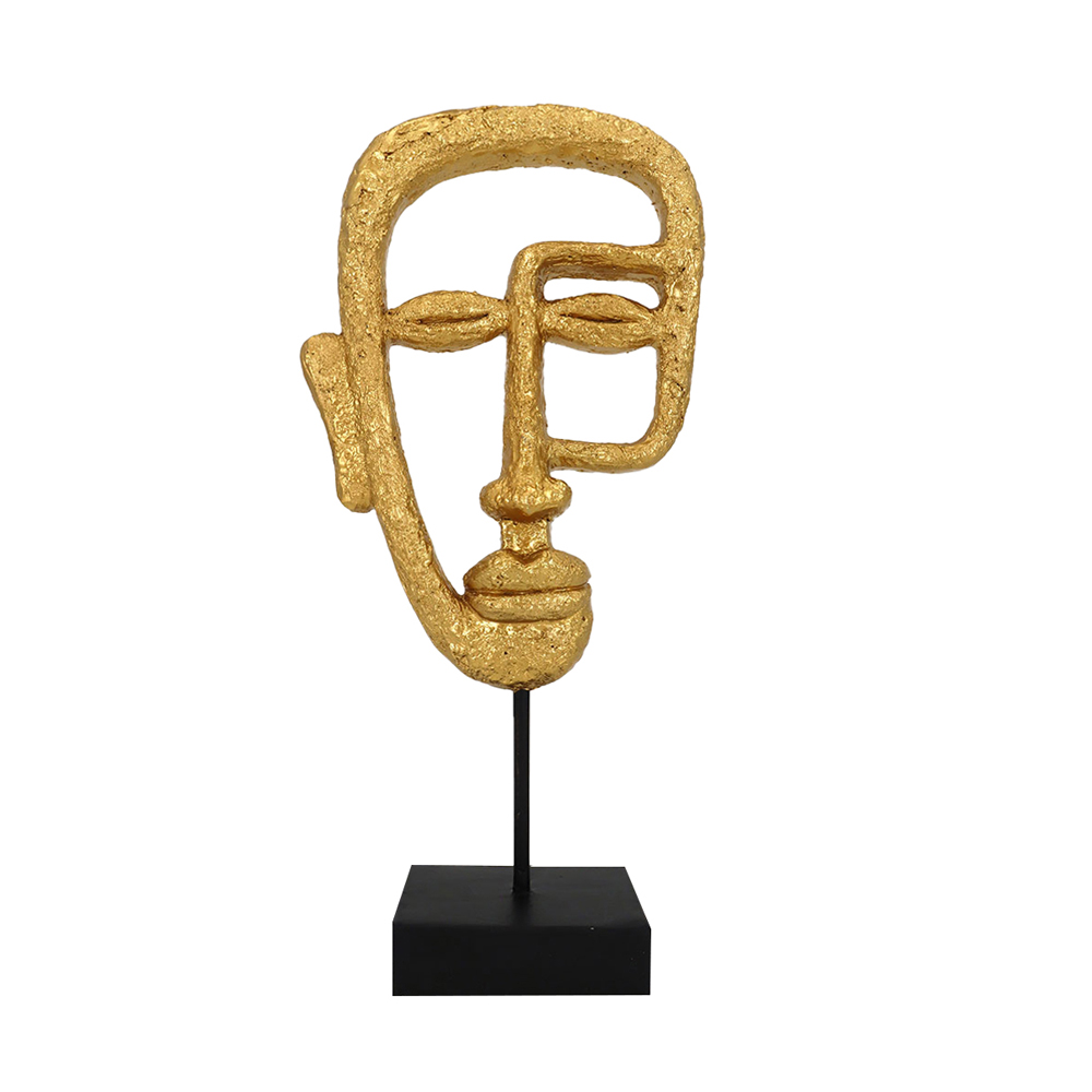 ACT GOLD ΔΙΑΚΟΣΜΗΤΙΚΟ TOTEM 16x7x34 POLYRESIN ΧΡΥΣΟ ΜΑΥΡΟ