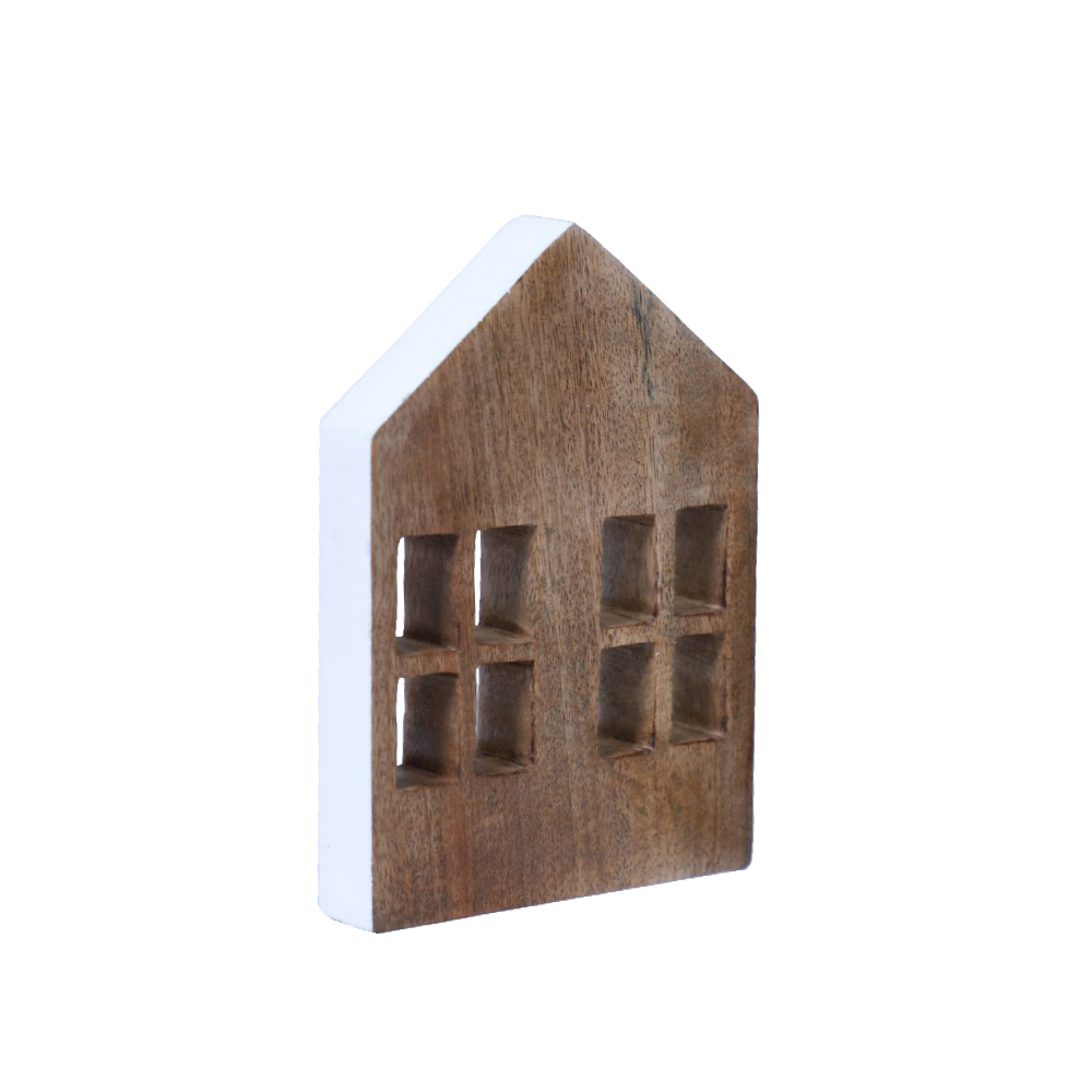 MUSE ΔΙΑΚΟΣΜΗΤΙΚΟ ΣΠΙΤΙ 12x3x18 ΞΥΛΟ MANGO ΦΥΣΙΚΟ ΛΕΥΚΟ