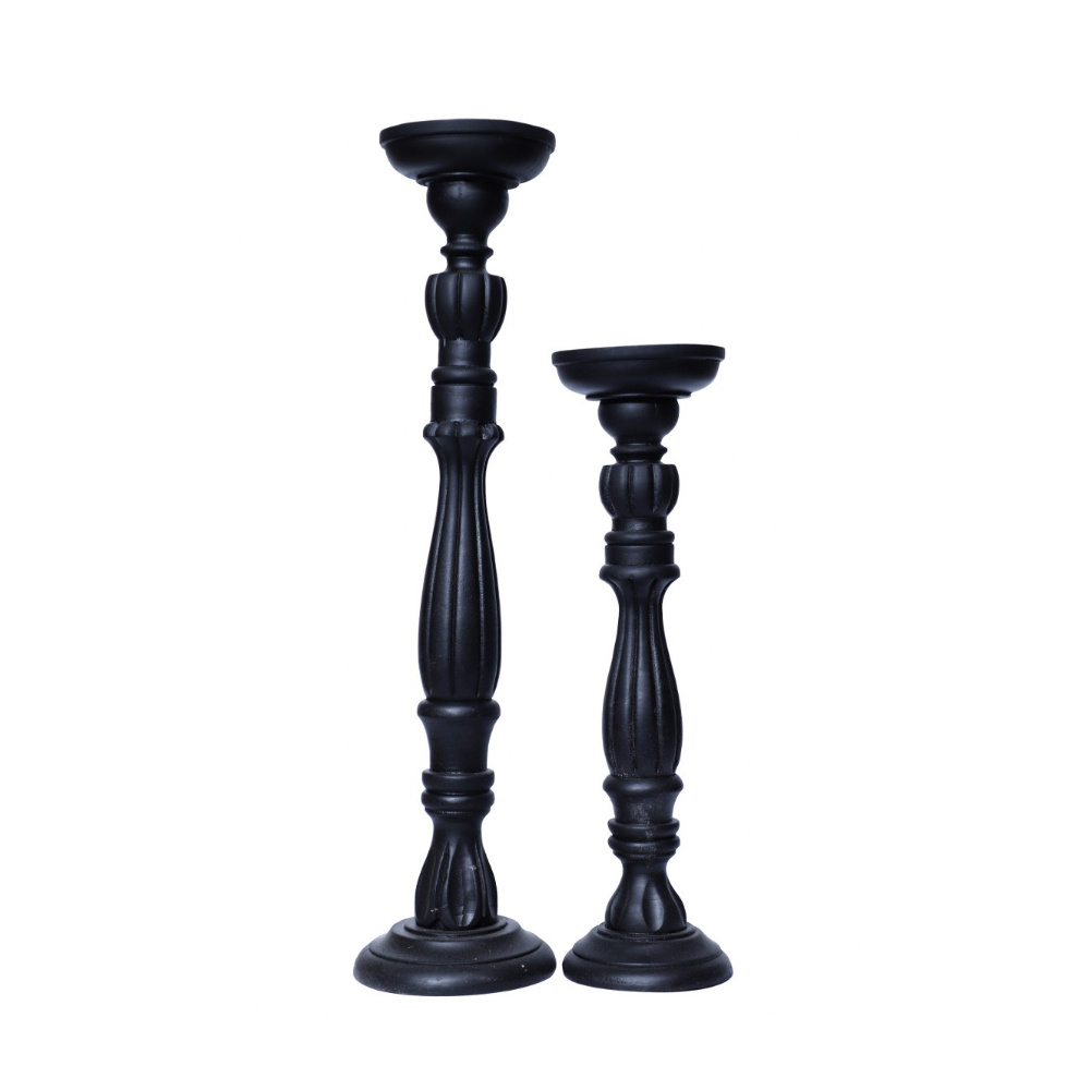 KENDAL ΚΗΡΟΠΗΓΙΟ 13x13x45cm ΞΥΛΟ MANGO ΜΑΥΡΟ