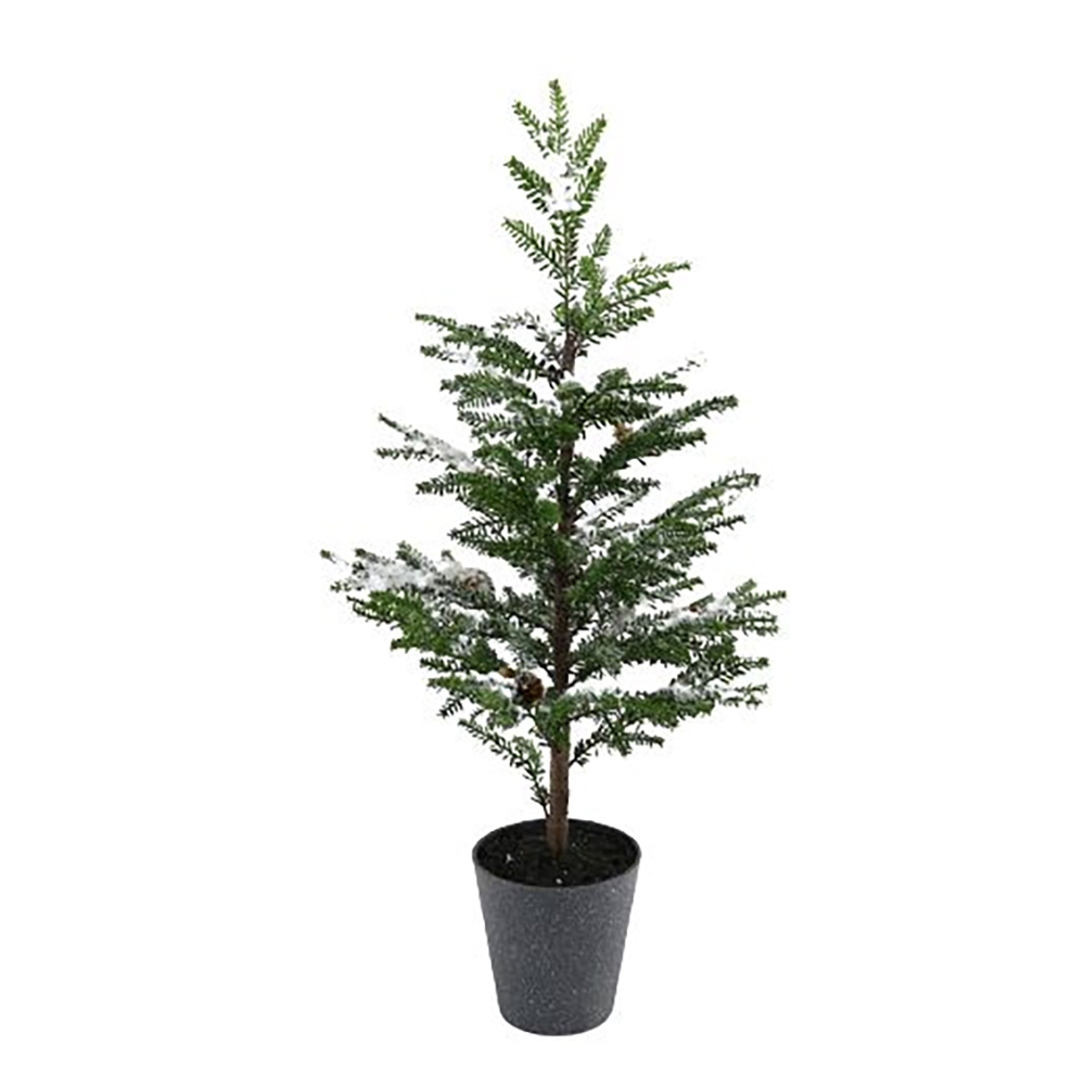 ALNUS ΧΡΙΣΤΟΥΓΕΝΝΙΑΤΙΚΟ ΔΕΝΤΡΟ ΣΕ ΓΛΑΣΤΡΑ 38x38x82 PVC ΠΡΑΣΙΝΟ ΓΚΡΙ PE