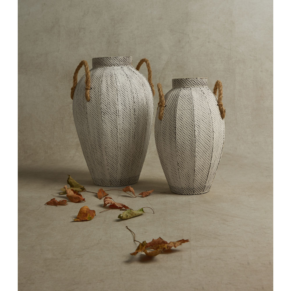 CUPI ΒΑΖΟ 20x20x33cm ΜΕΤΑΛΛΟ ΛΕΥΚΟ