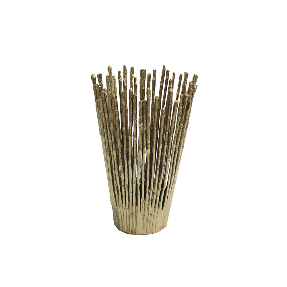 REED 25,5 ΒΑΖΟ 26x26x43 ΑΛΟΥΜΙΝΙΟ ΧΡΥΣΟ ANTIQUE