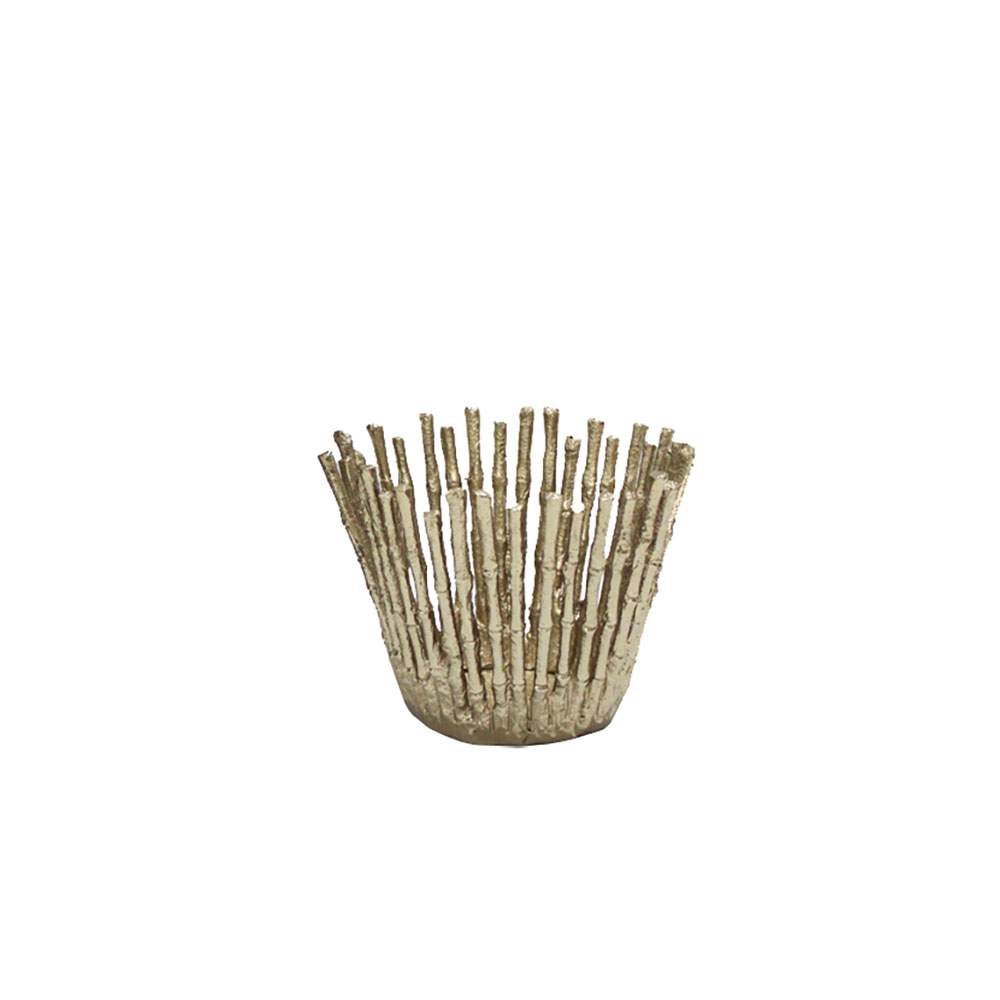 REED 16 ΒΑΖΟ 21x21x16 ΑΛΟΥΜΙΝΙΟ ΧΡΥΣΟ ANTIQUE