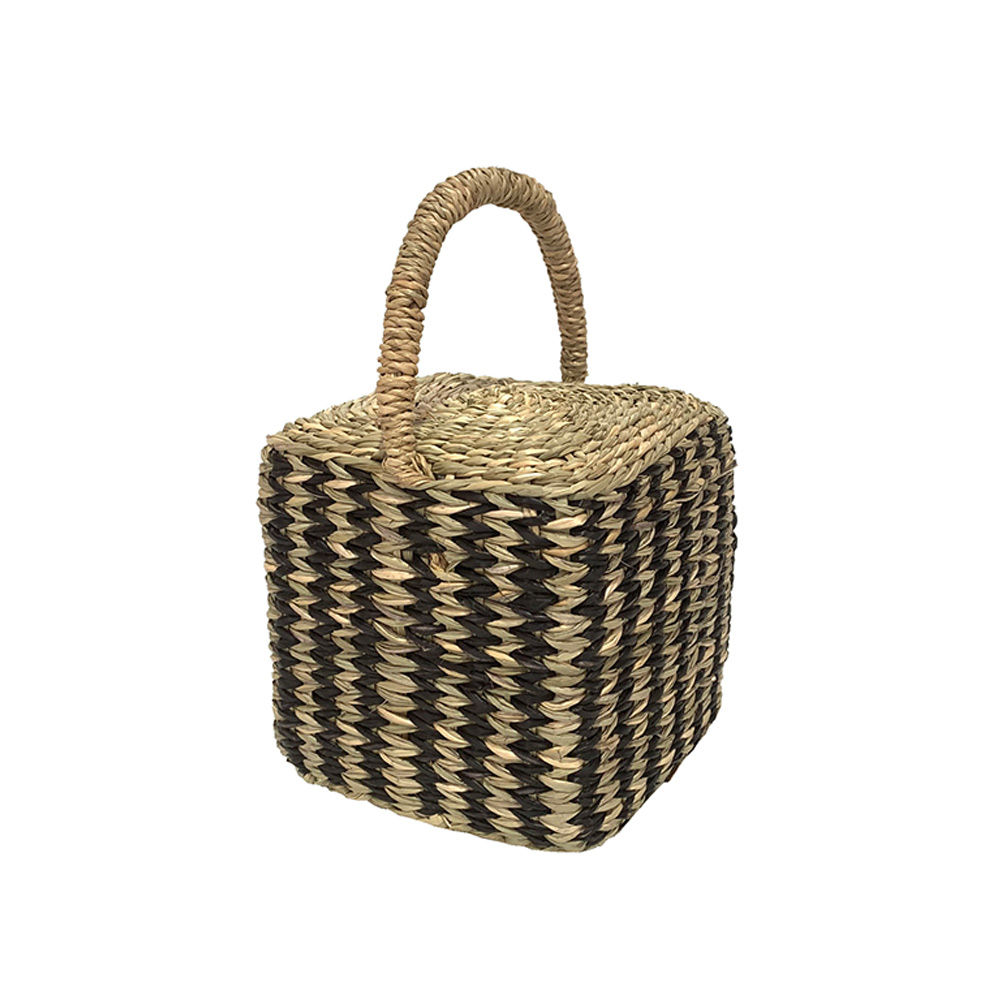 JABBAR ΔΙΑΚΟΣΜΗΤΙΚΟ DOOR STOPPER 13x13x20 SEAGRASS ΦΥΣΙΚΟ ΜΑΥΡΟ