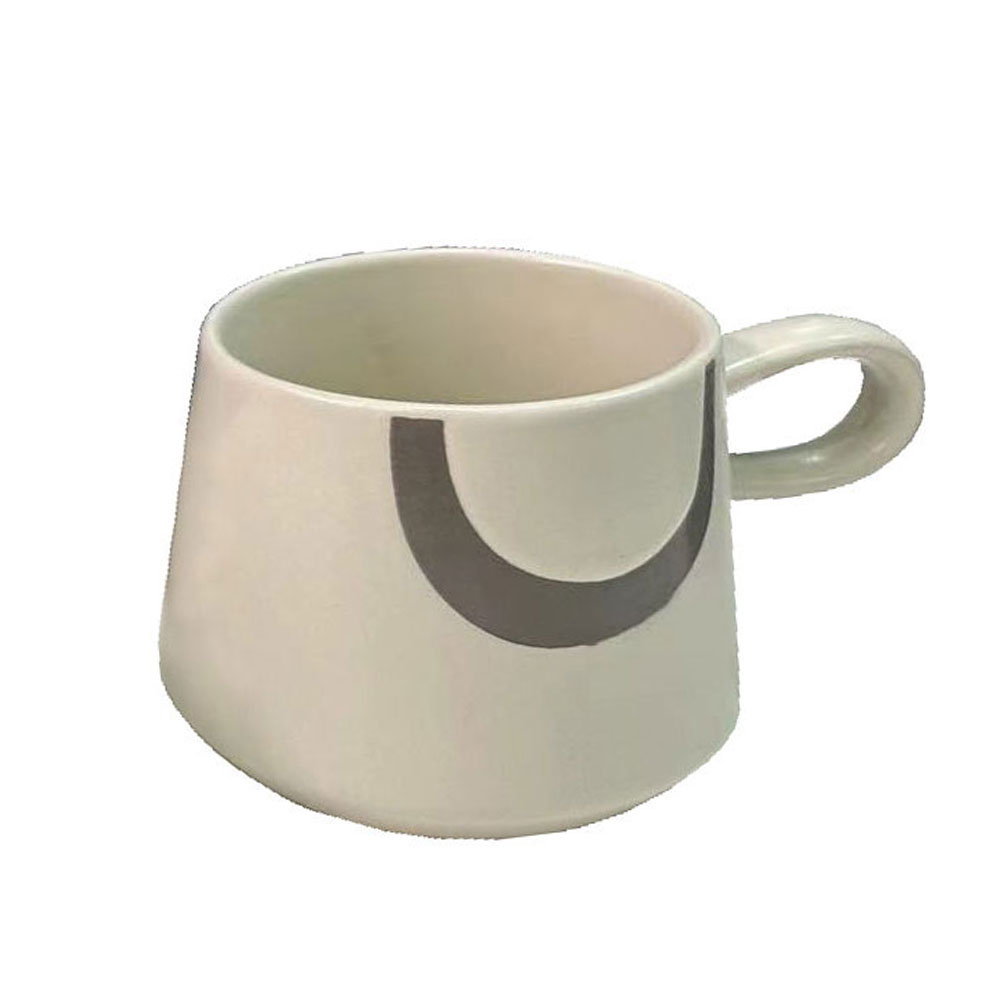 SCANDI ΚΟΥΠΑ 8x8x8 NEW BONE CHINA ΛΕΥΚΟ ΓΚΡΙ ΑΝΟΙΧΤΟ