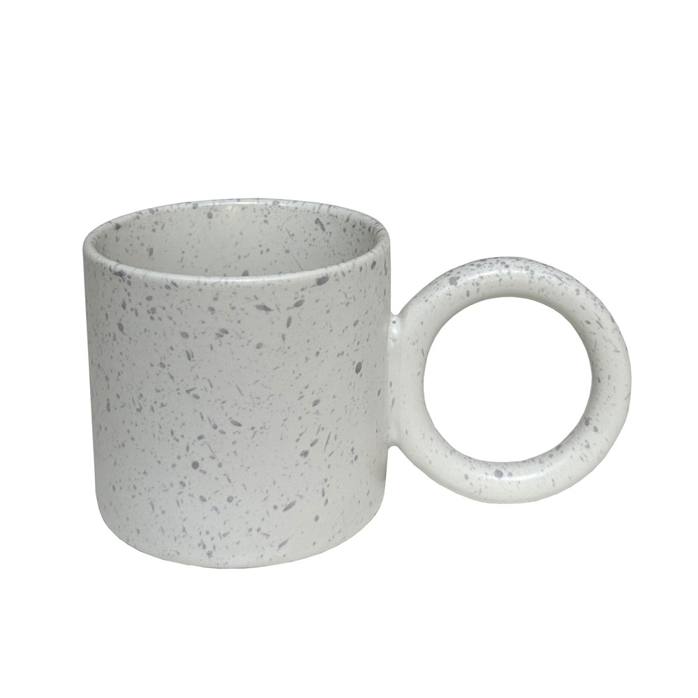 TERRAZZO ΚΟΥΠΑ 8x8x8 STONEWARE ΛΕΥΚΟ ΓΚΡΙ