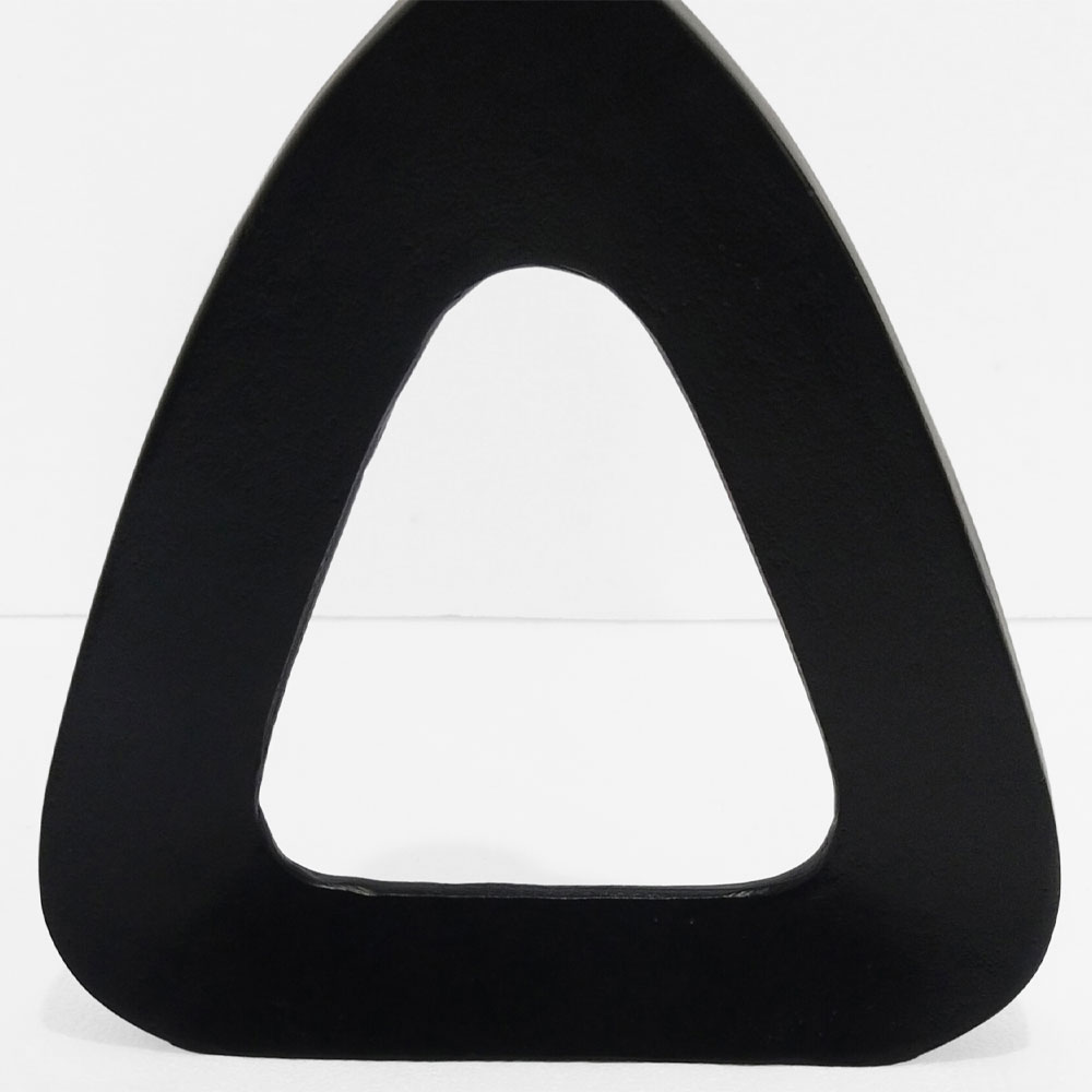 ABSTRACT TRIANGLE ΒΑΖΟ 33x5x38cm ΑΛΟΥΜΙΝΙΟ ΜΑΥΡΟ