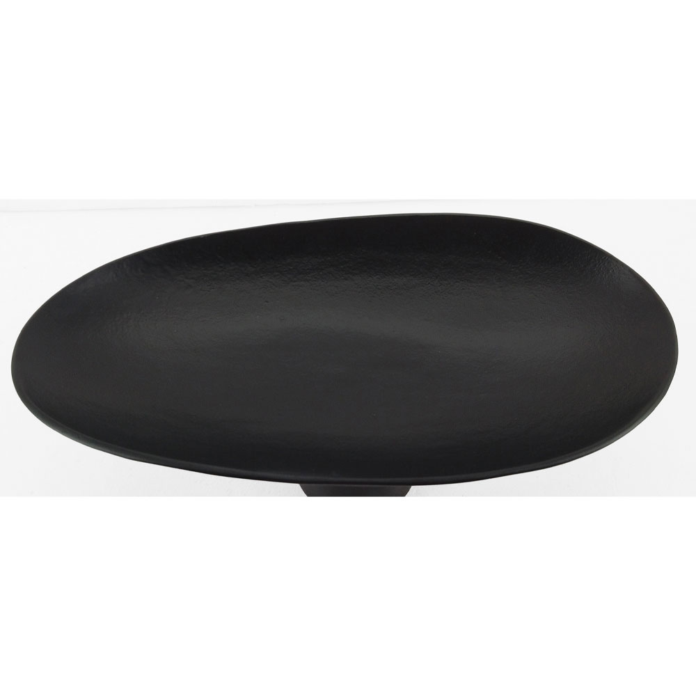 DUNE ΠΛΑΤΩ ΜΕ ΠΟΔΙ 46x25x18cm ΑΛΟΥΜΙΝΙΟ ΜΑΥΡΟ