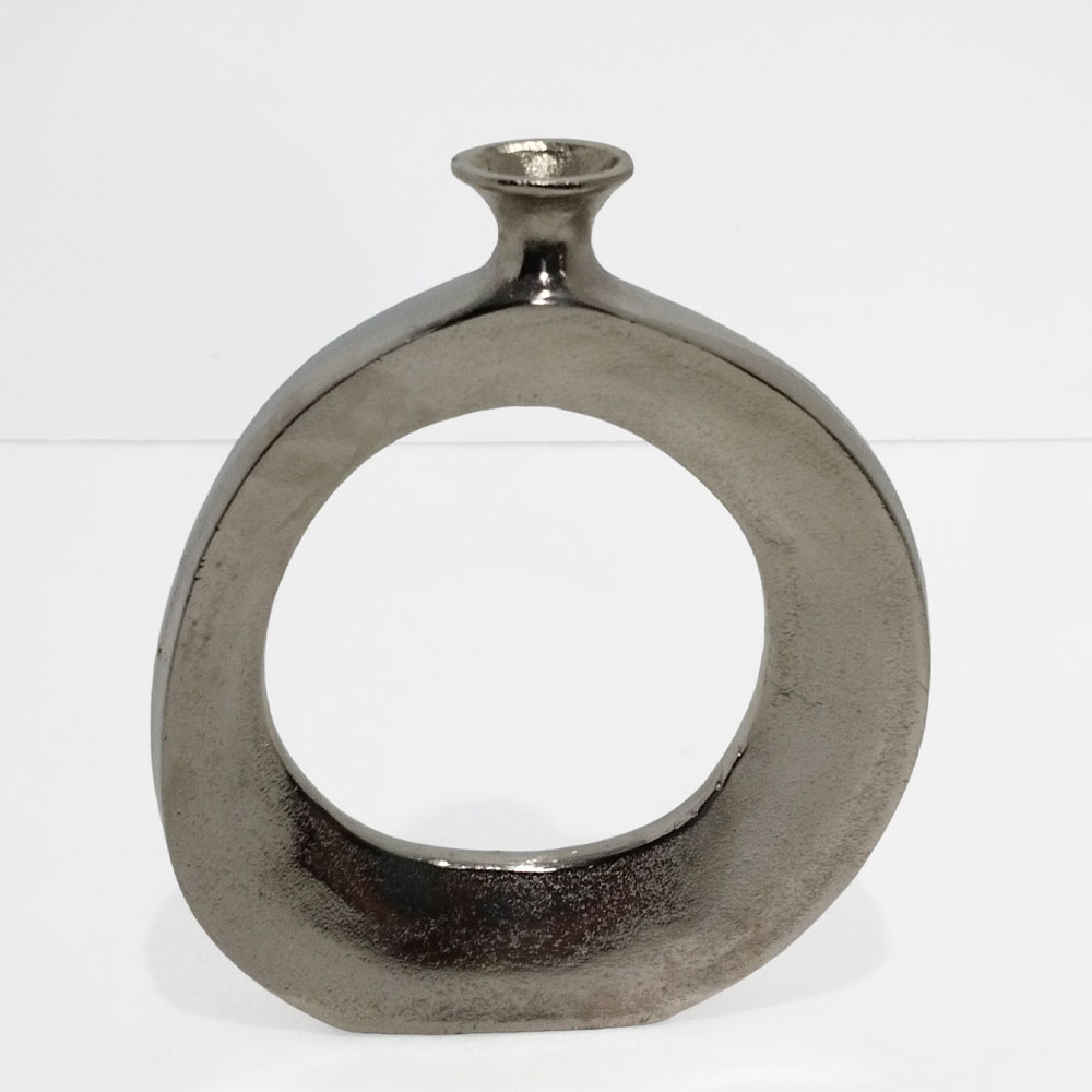 ABSTRACT CIRCLE ΒΑΖΟ 26x4x31 ΑΛΟΥΜΙΝΙΟ SILVER NICKEL
