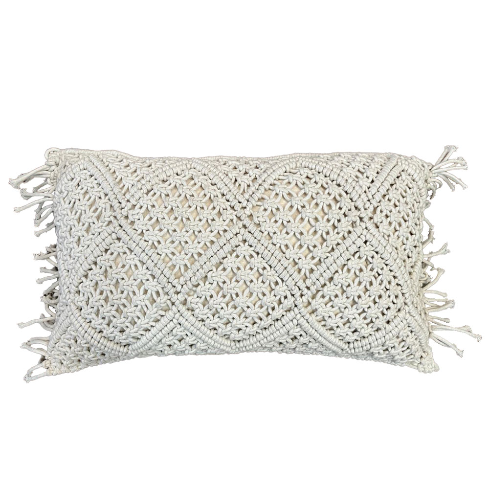 MIRAI ΔΙΑΚΟΣΜΗΤΙΚΟ ΜΑΞΙΛΑΡΙ MACRAME 30x50 ΒΑΜΒΑΚΙ IVORY POLYESTER