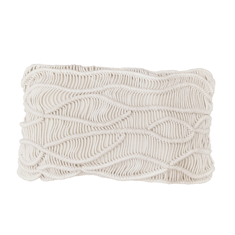 KRISHA ΔΙΑΚΟΣΜΗΤΙΚΟ ΜΑΞΙΛΑΡΙ MACRAME 30x50 ΒΑΜΒΑΚΙ IVORY POLYESTER