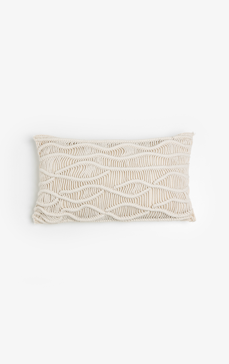 KRISHA ΔΙΑΚΟΣΜΗΤΙΚΟ ΜΑΞΙΛΑΡΙ MACRAME 30x50cm ΒΑΜΒΑΚΙ IVORY POLYESTER