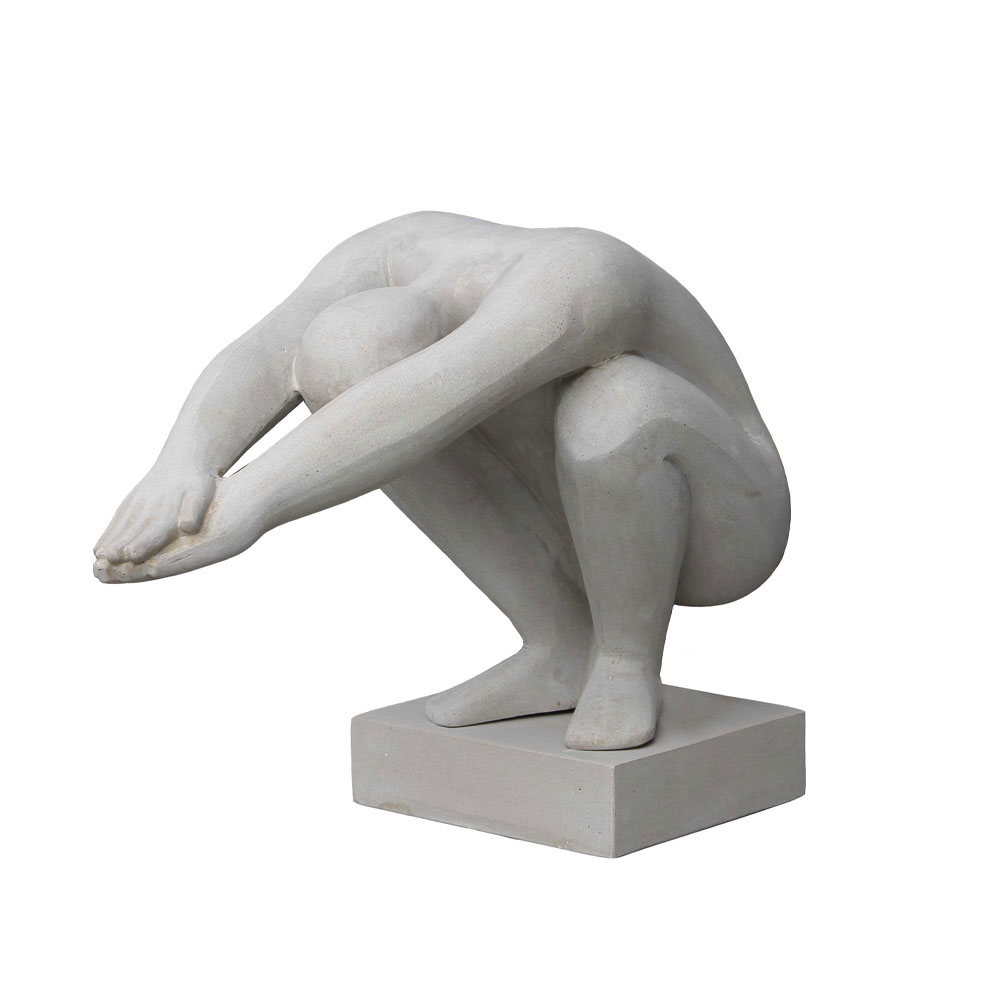 SWIMMER MAN STATUE ΔΙΑΚΟΣΜΗΤΙΚΗ ΦΙΓΟΥΡΑ 74x35x51 ΤΕΧΝΗΤΗ ΠΕΤΡΑ ΜΠΕΖ