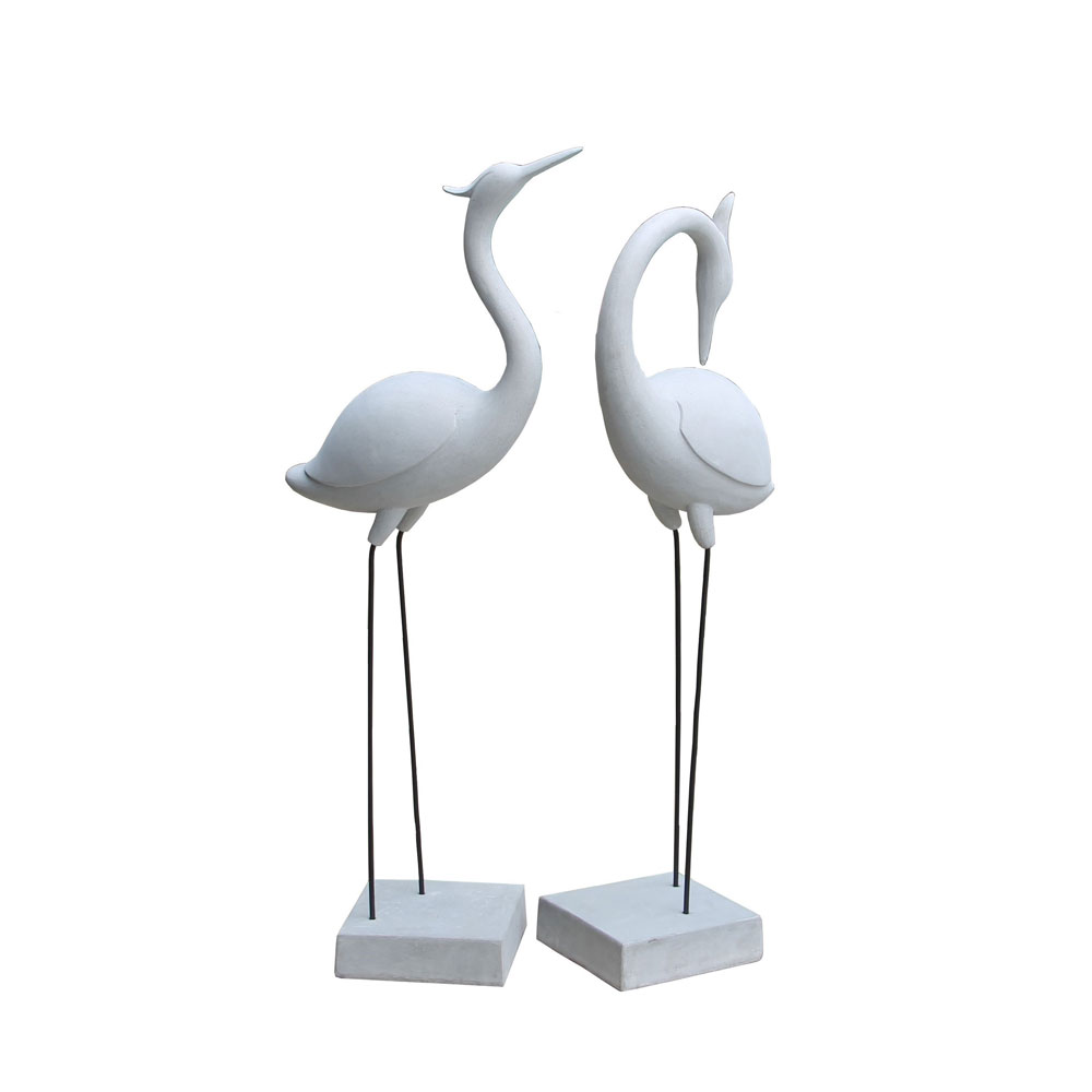 FLAMINGO COUPLE ΔΙΑΚΟΣΜΗΤΙΚΟ ΦΛΑΜΙΝΓΚΟ ΣΕΤ 2ΤΜΧ 41x26x116 ΤΕΧΝΗΤΗ ΠΕΤΡΑ ΜΠΕΖ