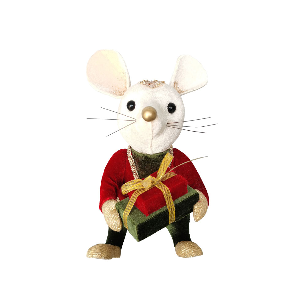 ROYAL MOUSE MAN ΧΡΙΣΤΟΥΓΓΕΝΙΑΤΙΚΟ ΣΤΟΛΙΔΙ ΠΟΝΤΙΚΙ 13x12x19 FOAM ΠΟΛΥΧΡΩΜΟ ΒΕΛΟΥΔΟ