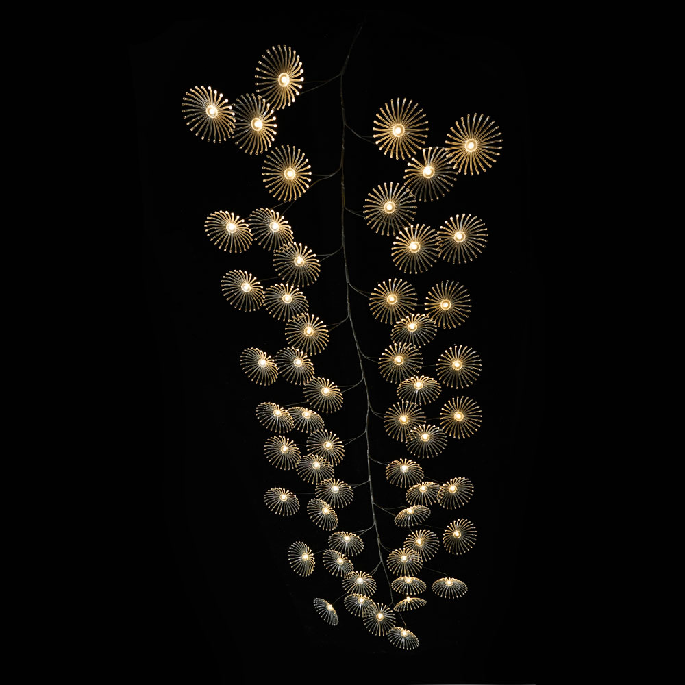 GLOW FLOWER ΓΙΡΛΑΝΤΑ LED 180 COPPER PVC