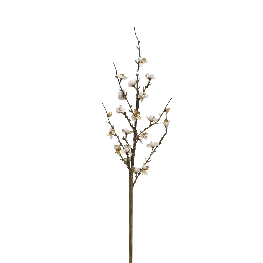 WINTERSWEET ΚΛΑΔΙ ΤΕΧΝΗΤΟ 79cm ΥΦΑΣΜΑ ΛΕΥΚΟ ΜΠΕΖ ΠΡΑΣΙΝΟ PVC