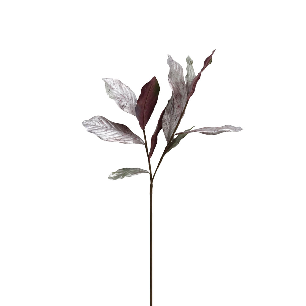 MAGNOLIA LEAVES ΚΛΑΔΙ ΤΕΧΝΗΤΟ 78 ΥΦΑΣΜΑ ΑΣΗΜΙ ΜΠΟΡΝΤΩ PVC