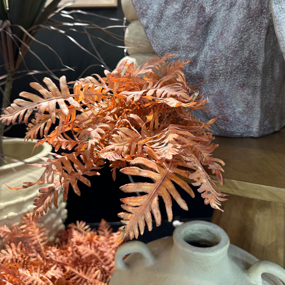 PTERIS ΚΛΑΔΙ ΤΕΧΝΗΤΟ 68cm PVC TERRACOTTA
