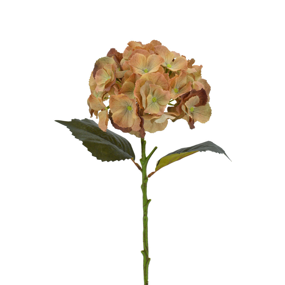 HYDRANGEA ΛΟΥΛΟΥΔΙ ΤΕΧΝΗΤΟ 52 POLYESTER ΚΙΤΡΙΝΟ ΚΑΦΕ ΠΡΑΣΙΝΟ