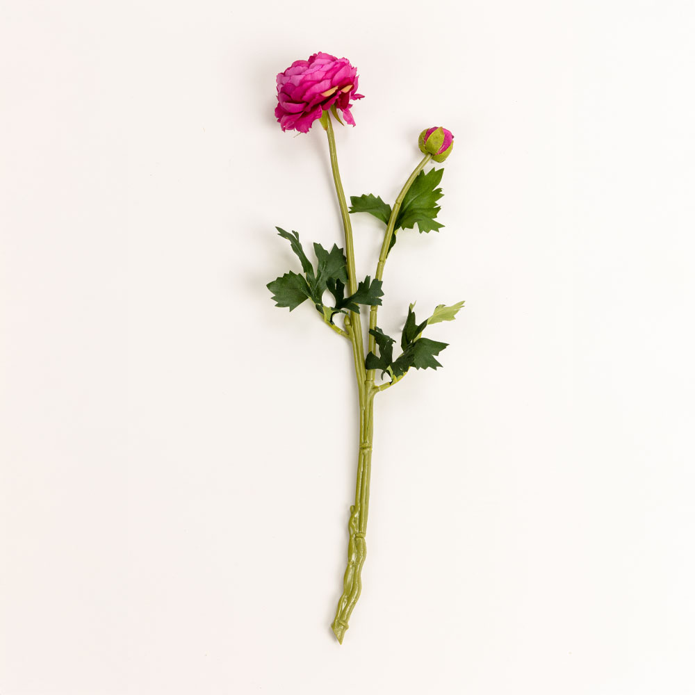 RANUNCULUS ΛΟΥΛΟΥΔΙ ΤΕΧΝΗΤΟ 48 POLYESTER ΦΟΥΞΙΑ ΠΡΑΣΙΝΟ
