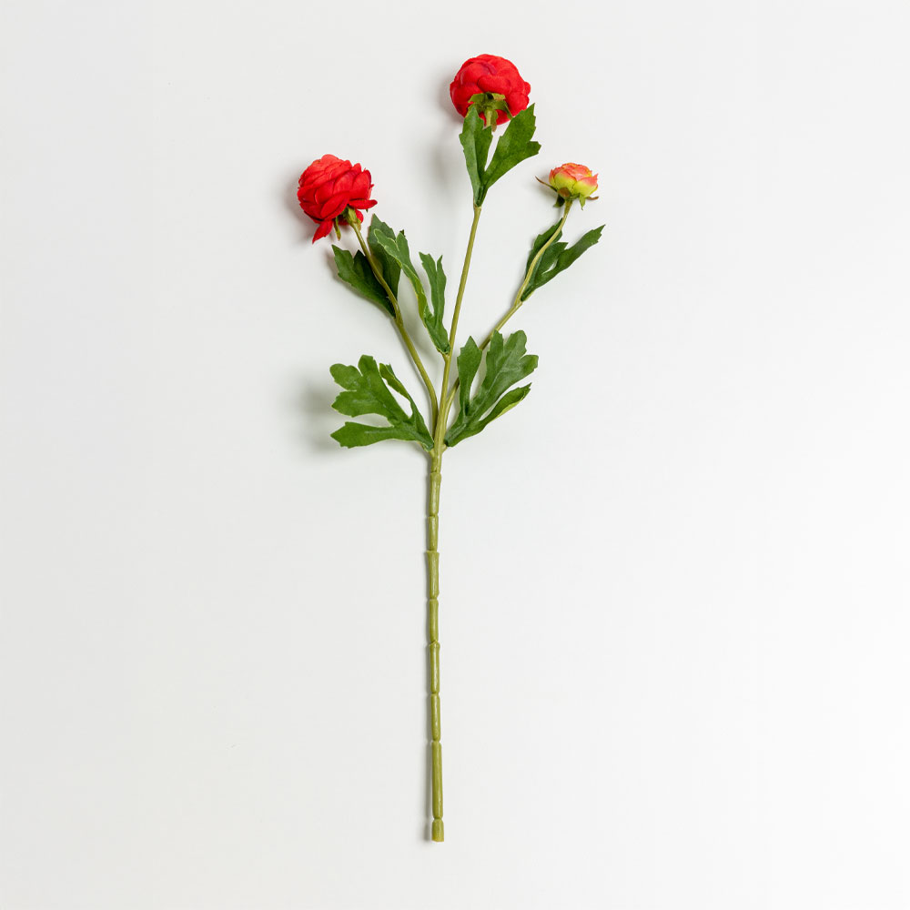 RANUNCULUS ΛΟΥΛΟΥΔΙ ΤΕΧΝΗΤΟ 42 POLYESTER ΚΟΚΚΙΝΟ ΠΡΑΣΙΝΟ ΠΡΑΣΙΝΟ
